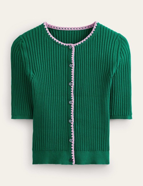 Womens Cardigan in Green at Boden GOOFASH