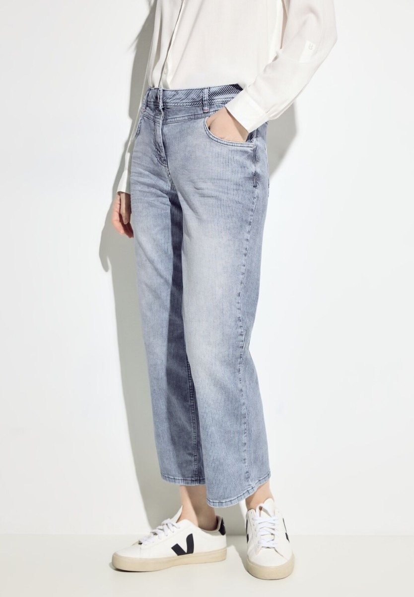 Womens Culotte Jeans Blue by Cecil GOOFASH