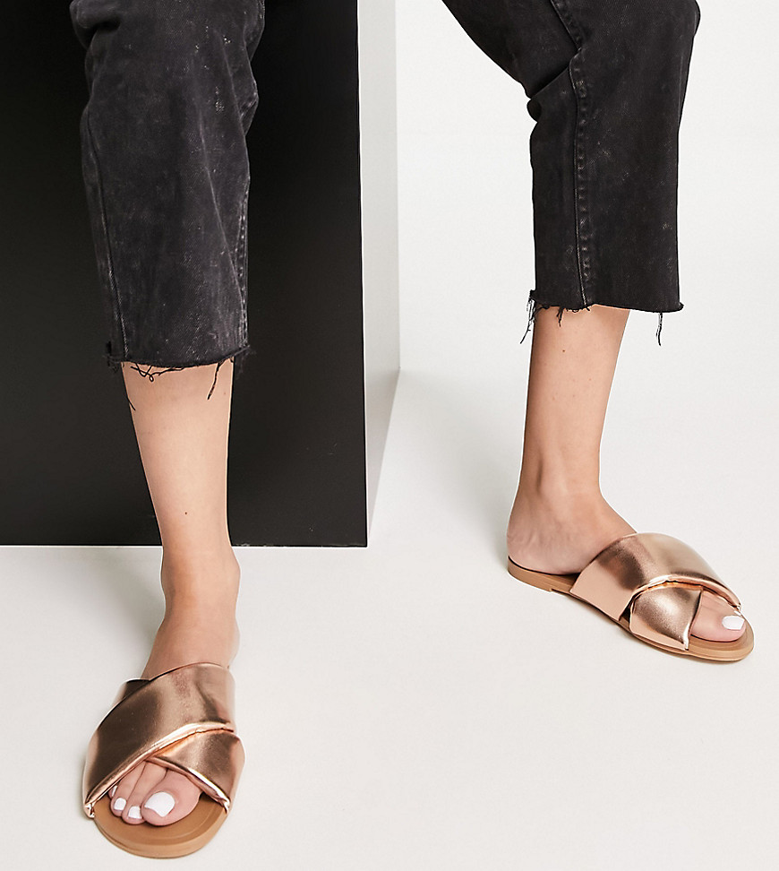 Women's Flat Sandals - Gold - Asos GOOFASH