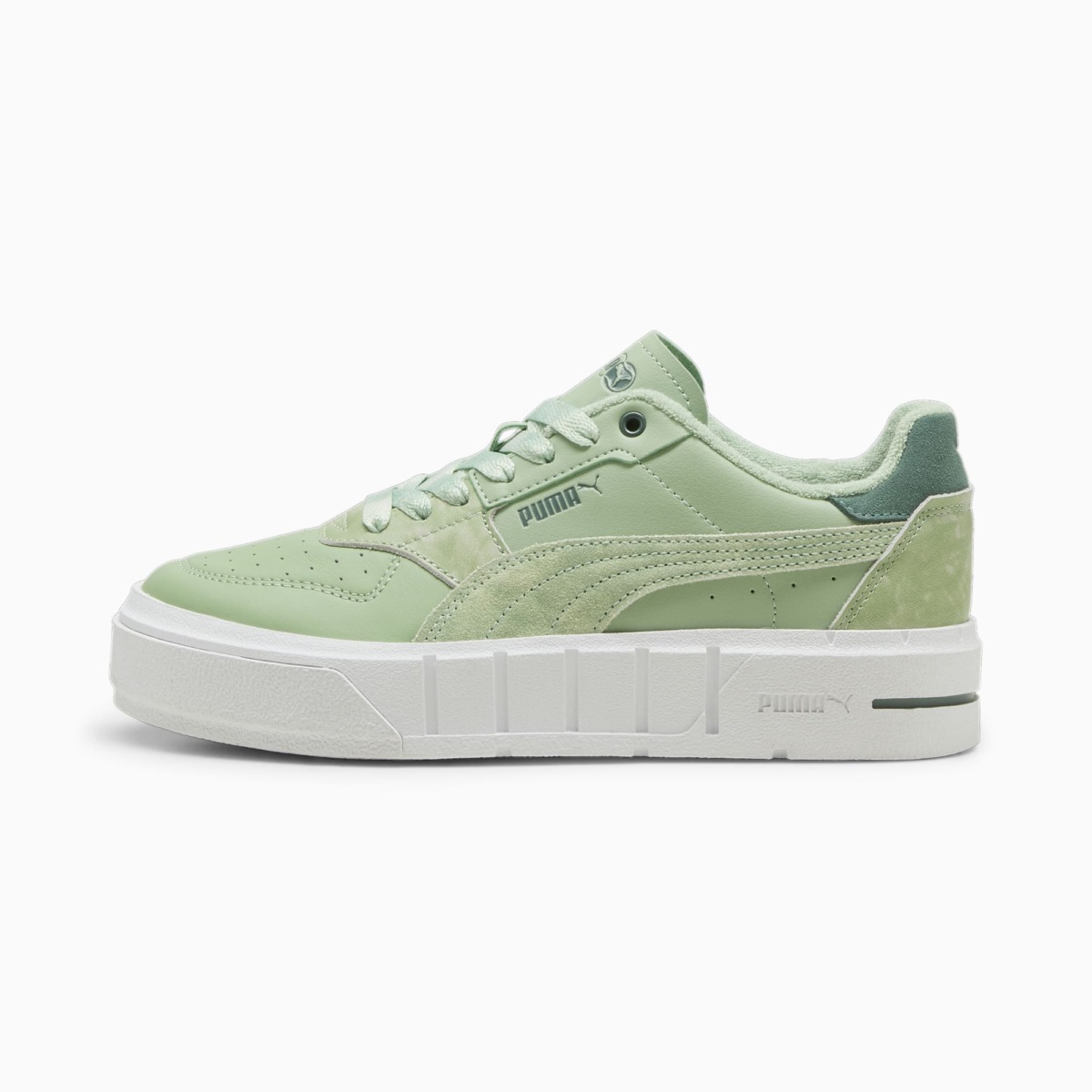 Women's Green White Puma Cali Court "Retreat Yourself" Sneakers GOOFASH