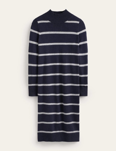 Womens Grey Knitted Dress from Boden GOOFASH