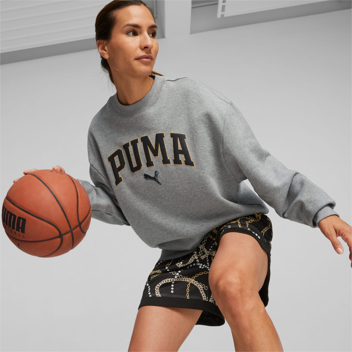 Women's Grey Sweatshirt Puma GOOFASH