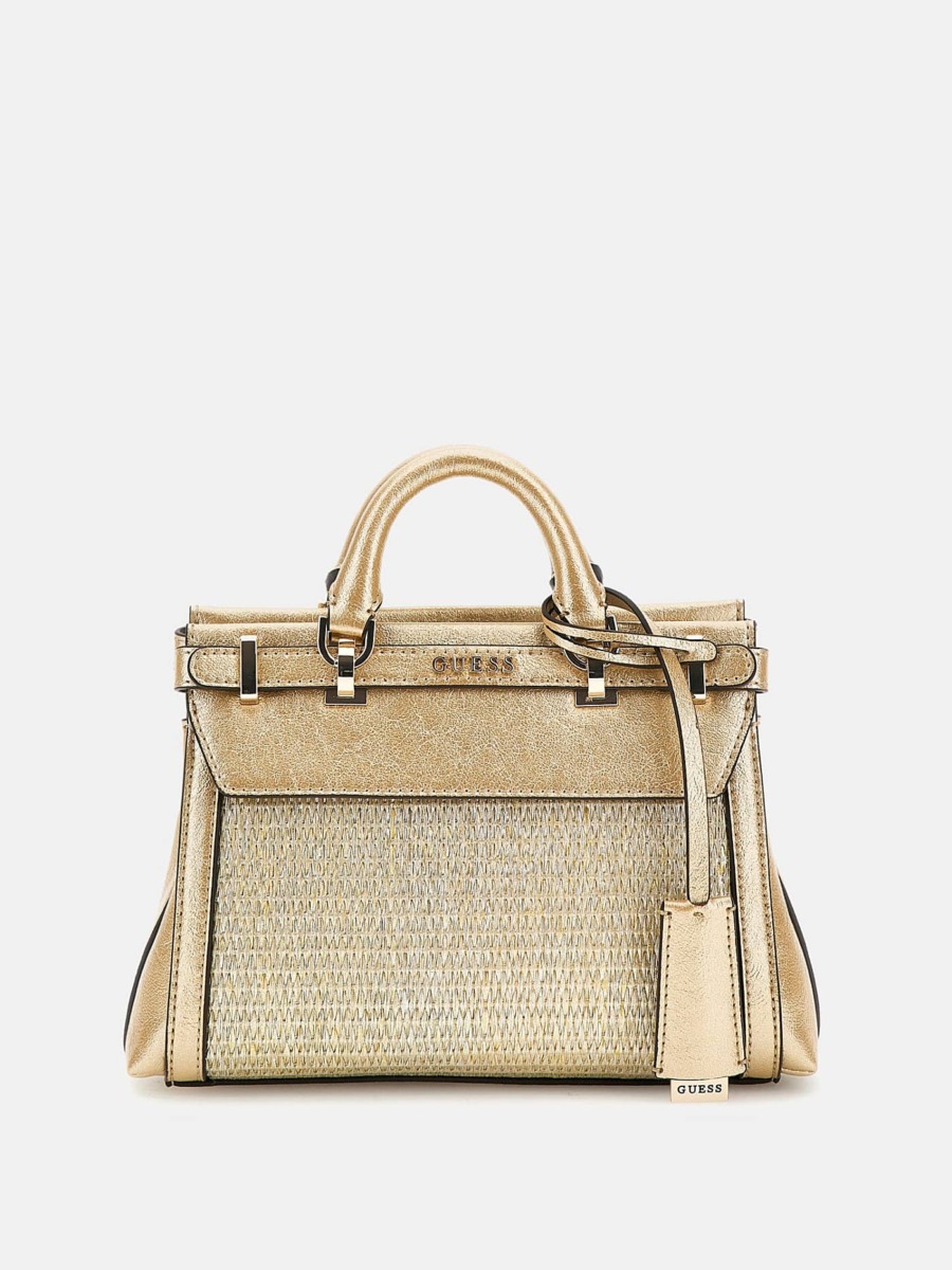 Women's Handbag in Gold at Guess GOOFASH