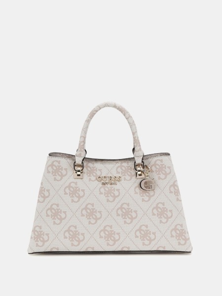 Womens Handbag in White by Guess GOOFASH