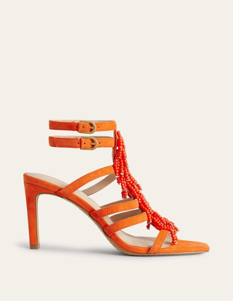 Womens Heeled Sandals in Orange by Boden GOOFASH