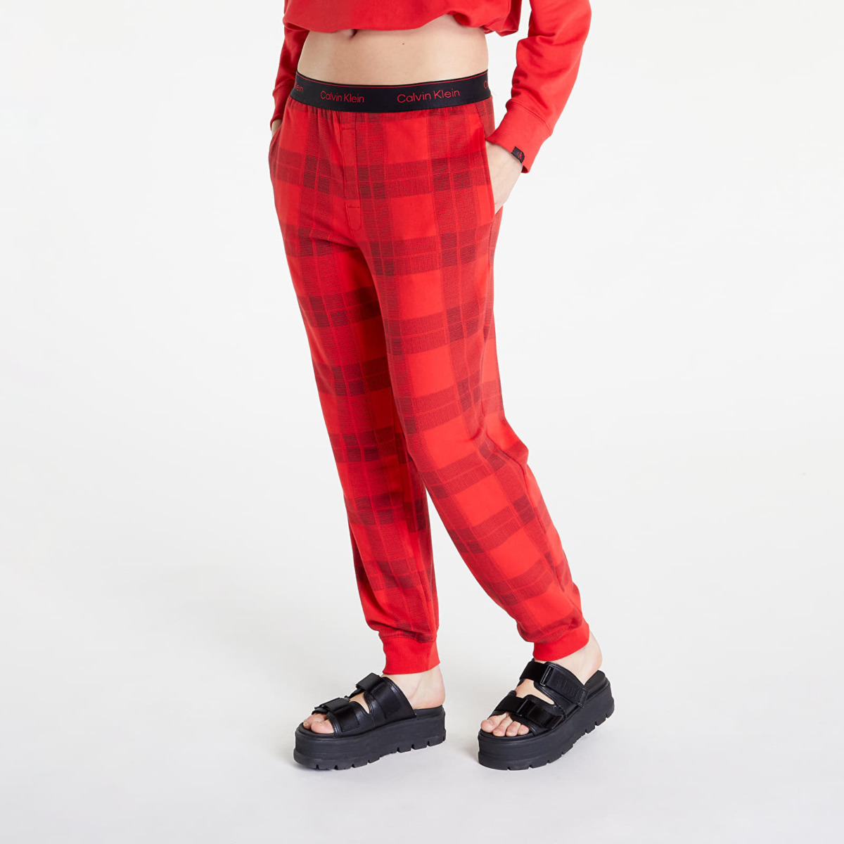 Womens Joggers Red Calvin Klein Footshop GOOFASH
