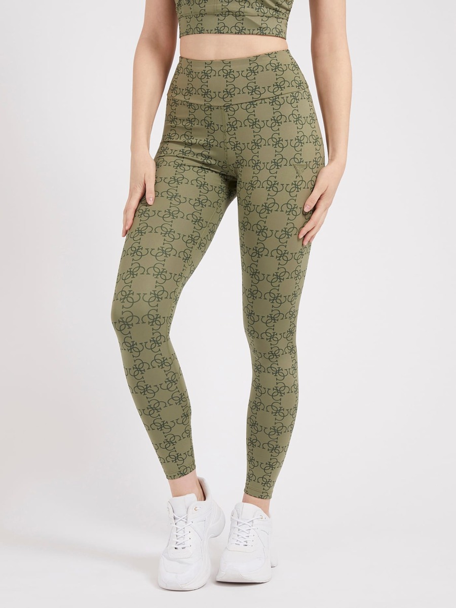 Womens Leggings in Green by Guess GOOFASH