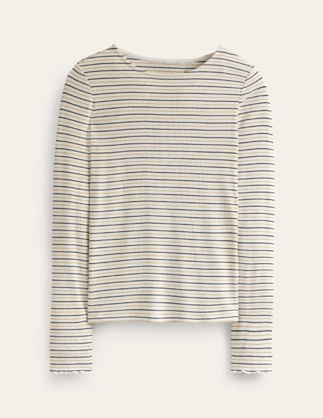 Women's Long Sleeve Top in Ivory from Boden GOOFASH