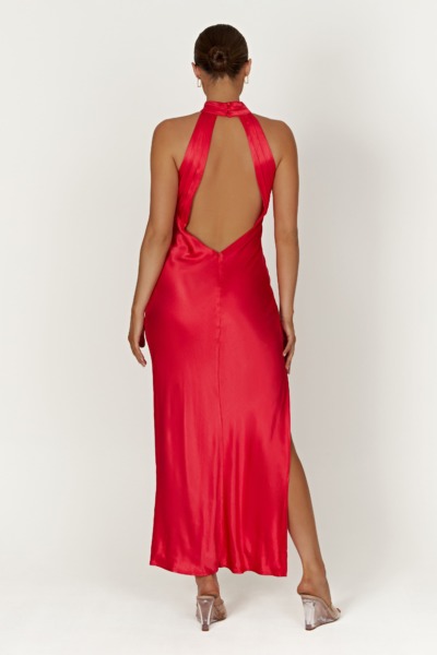 Women's Maxi Dress - Red - Meshki GOOFASH