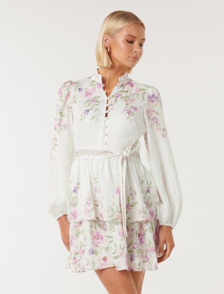 Womens Mini Dress Florals by Ever New GOOFASH
