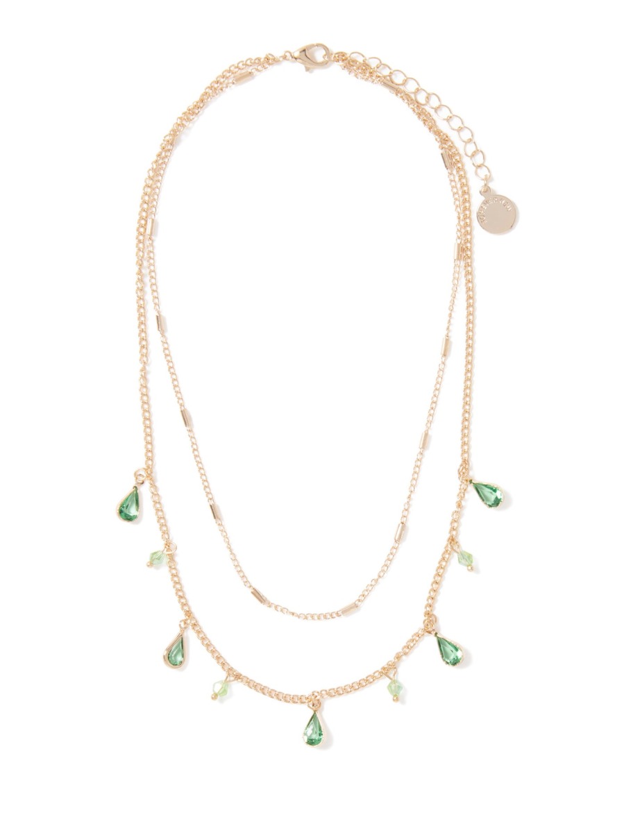 Womens Necklace Green at Ever New GOOFASH
