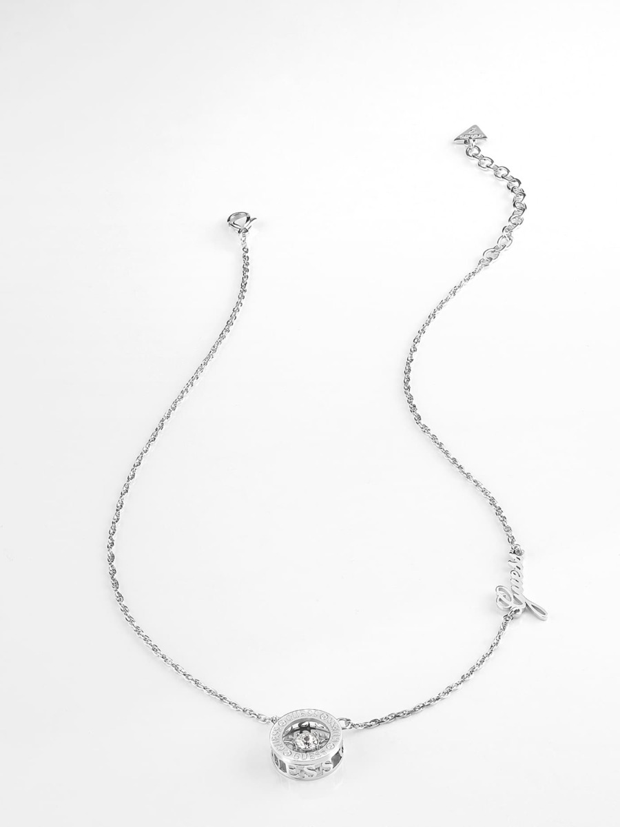 Womens Necklace in Silver Guess GOOFASH