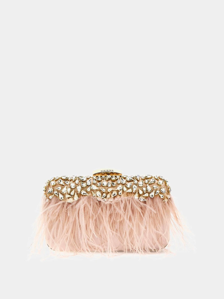 Womens Pink Clutches - Guess GOOFASH