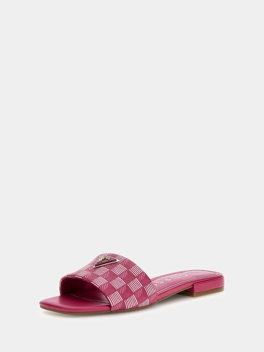 Women's Sandals in Pink Guess GOOFASH
