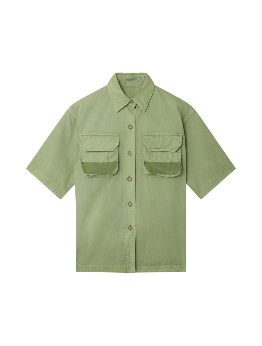 Womens Shirt in Green at Suitnegozi GOOFASH