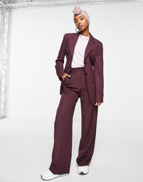 Womens Suit Blazer in Red by Asos GOOFASH