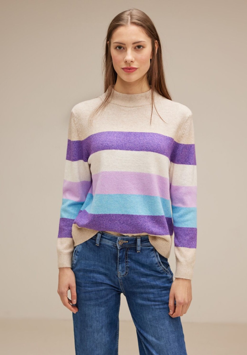 Women's Sweater Beige from Street One GOOFASH