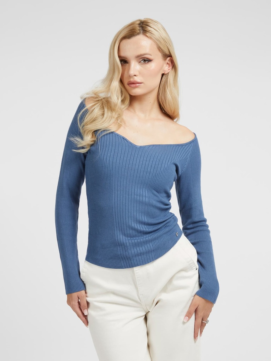 Womens Sweater - Blue - Guess GOOFASH