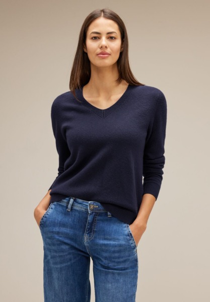 Womens Sweater in Blue by Street One GOOFASH
