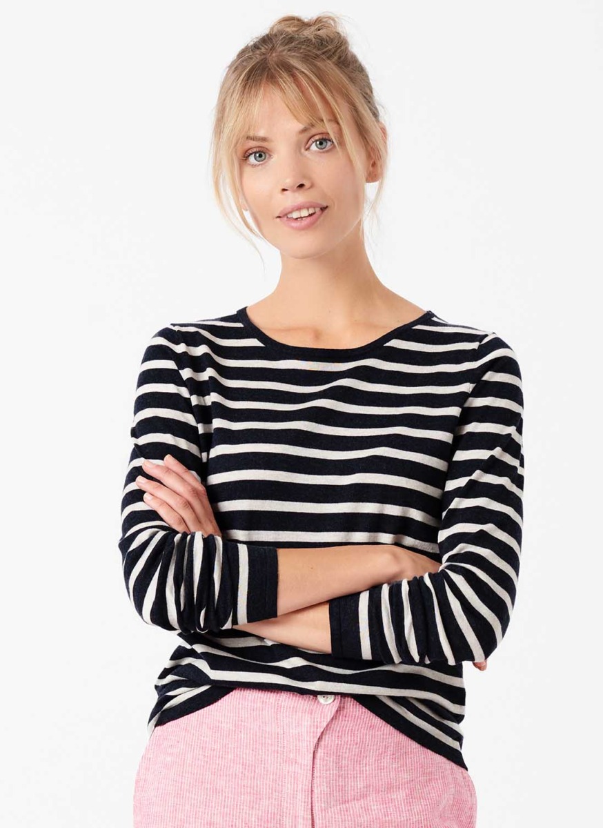 Womens T-Shirt - Striped - Brora GOOFASH