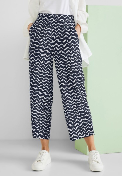 Womens Trousers Blue by Street One GOOFASH