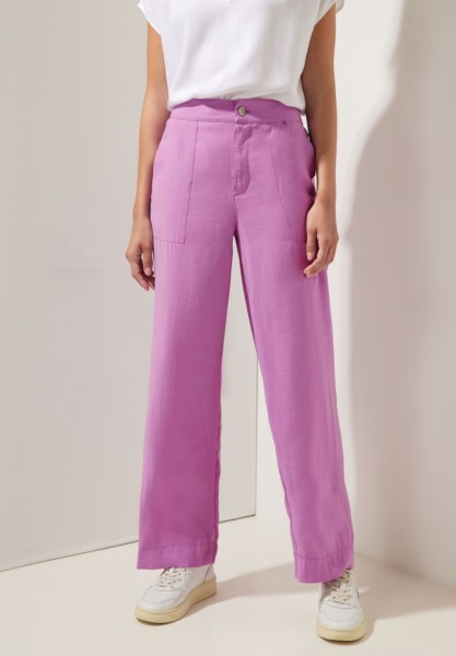Women's Trousers Purple - Street One GOOFASH