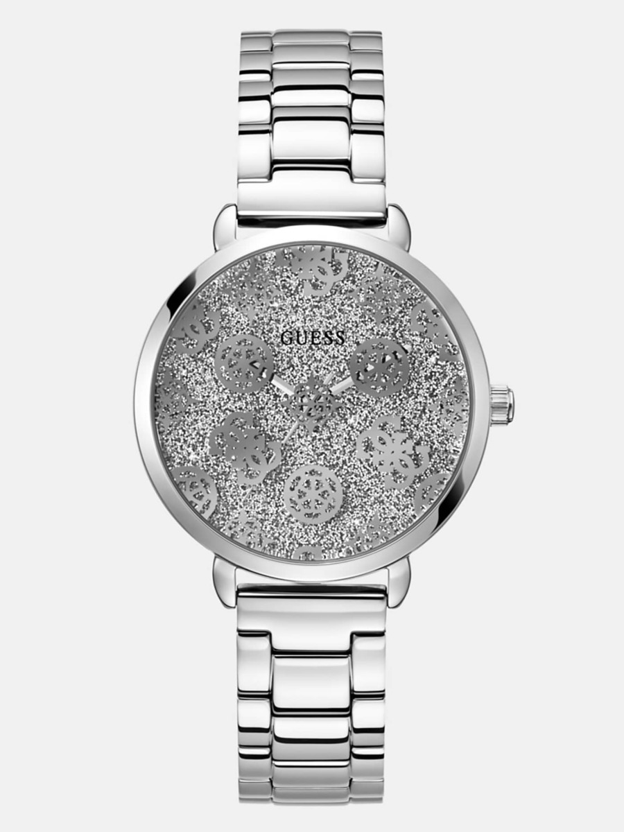 Womens Watch in Silver by Guess GOOFASH