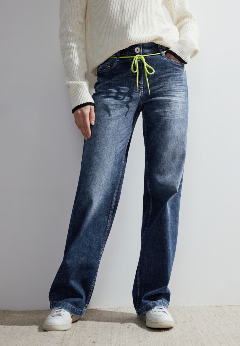 Womens Wide Leg Jeans Blue at Cecil GOOFASH