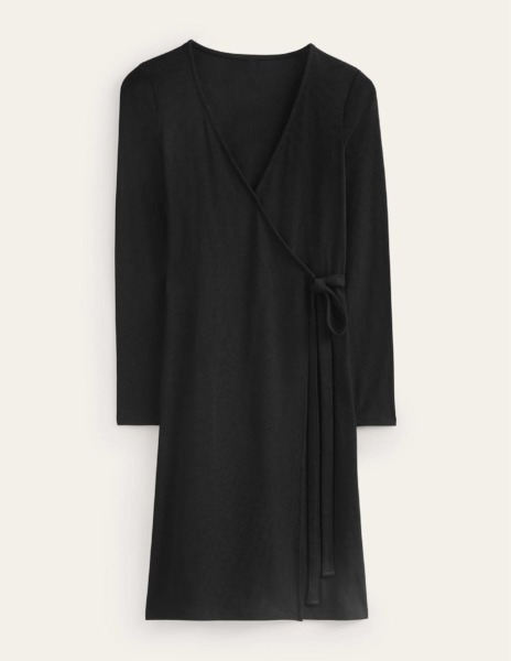 Women's Wrap Dress Black Boden GOOFASH