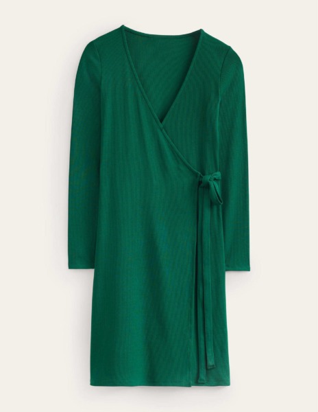 Women's Wrap Dress Green - Boden GOOFASH
