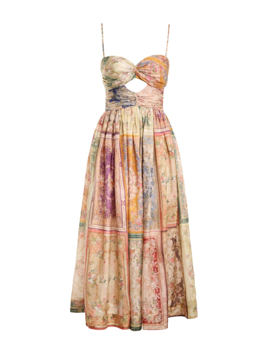 Zimmermann Multicolor Midi Dress Suitnegozi Woman GOOFASH