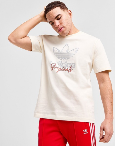 Adidas Men's T-Shirt Beige from JD Sports GOOFASH