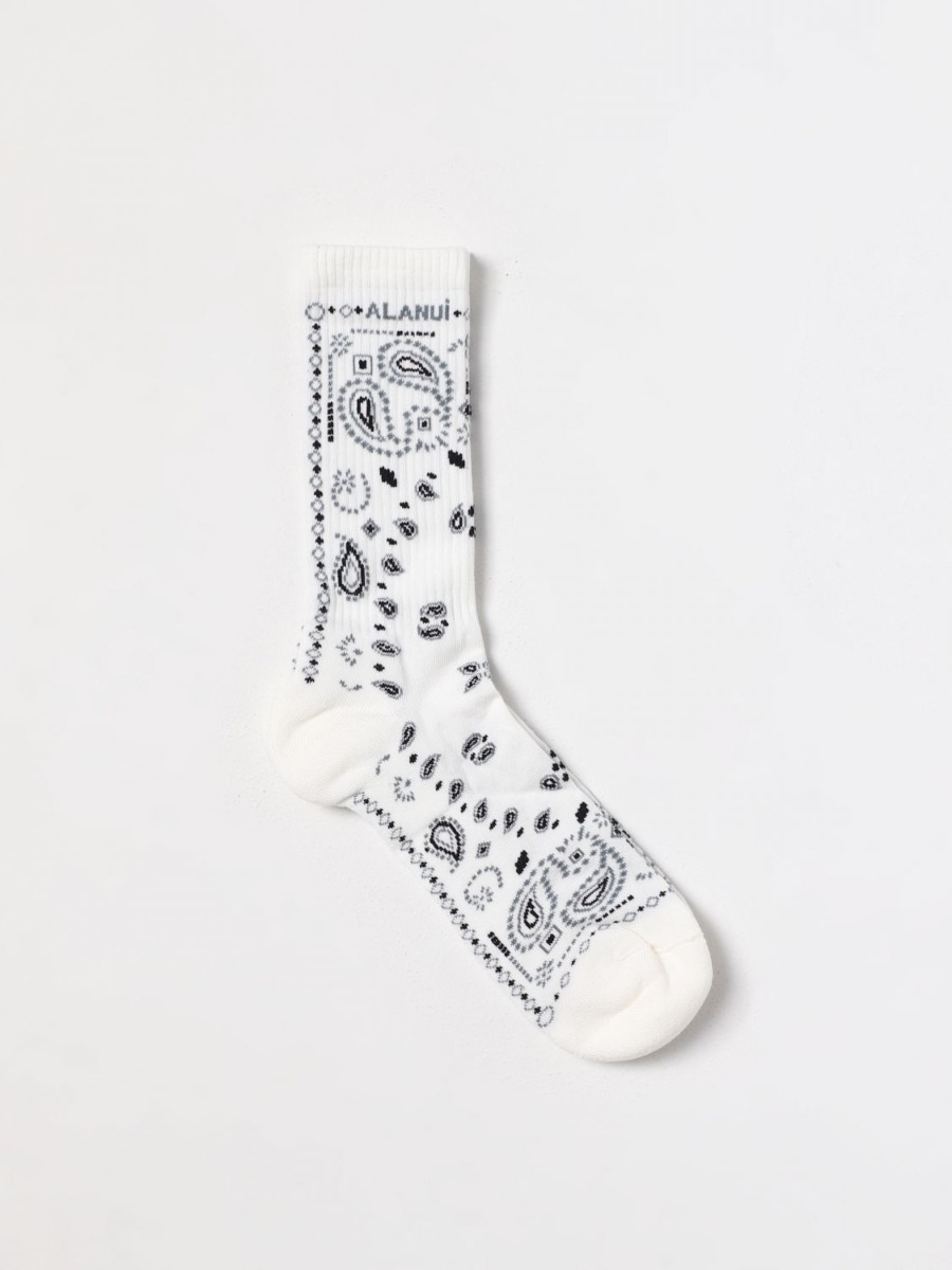 Alanui Men Socks in White from Giglio GOOFASH