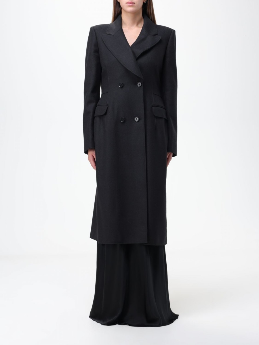 Alberta Ferretti - Womens Coat in Black Giglio GOOFASH
