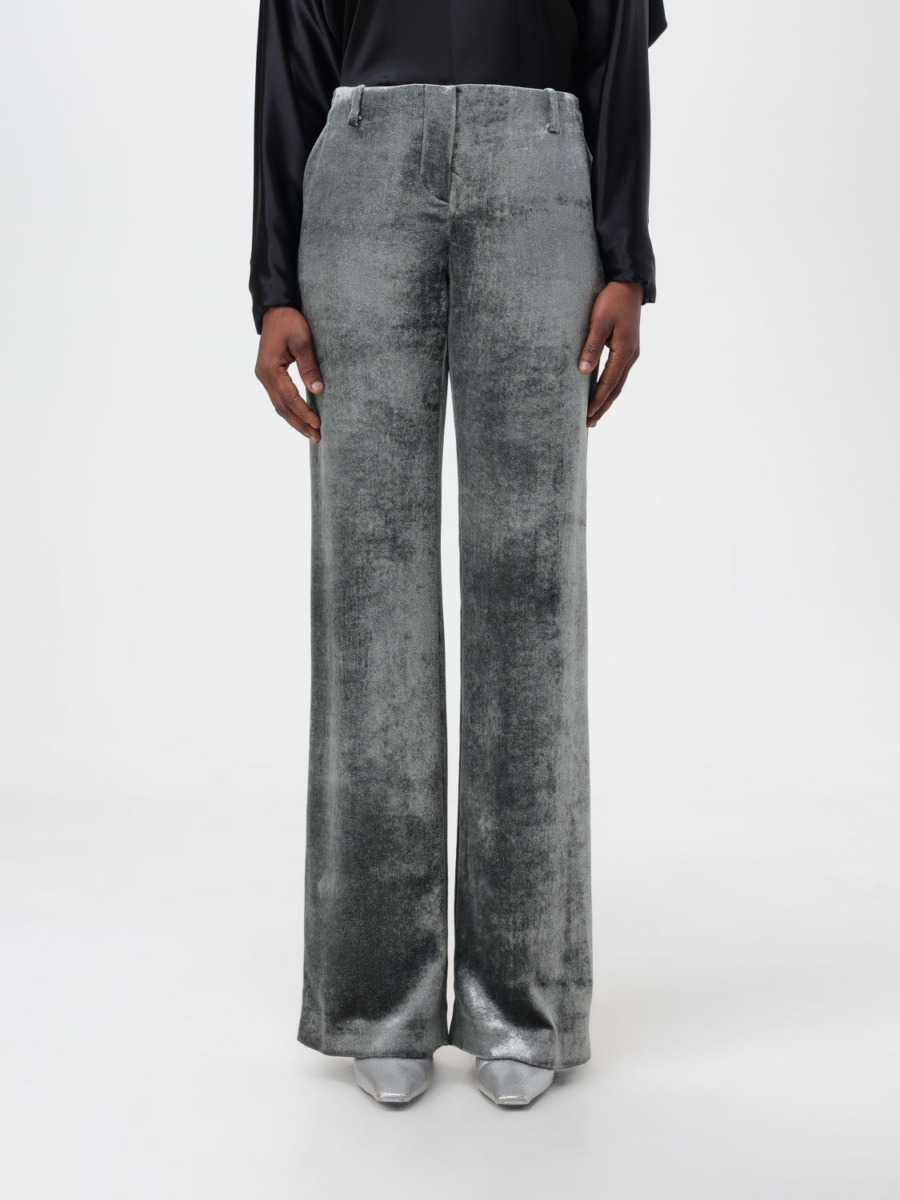 Alberta Ferretti Womens Grey Trousers by Giglio GOOFASH