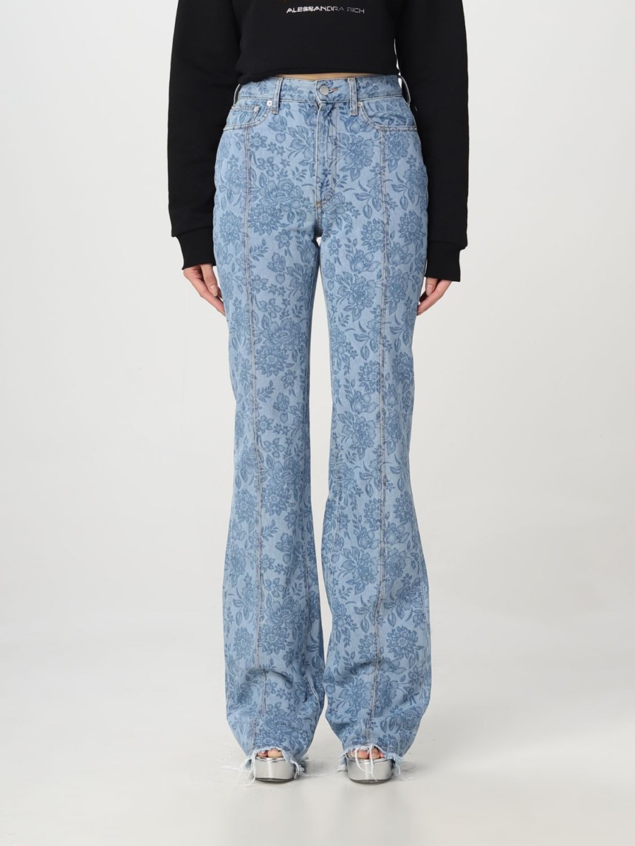 Alessandra Rich Lady Jeans in Blue - Giglio GOOFASH