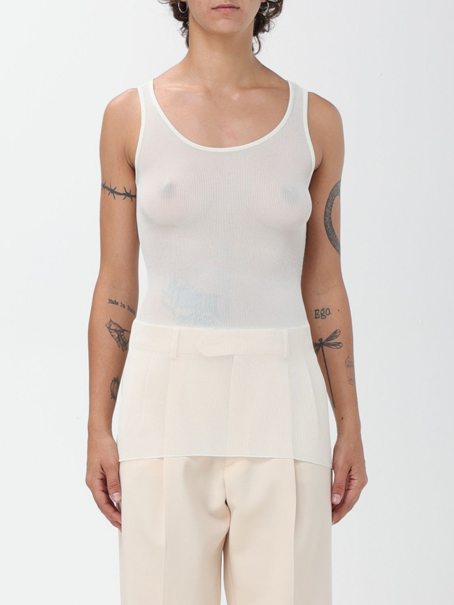 Ami Paris Top in White for Woman by Giglio GOOFASH
