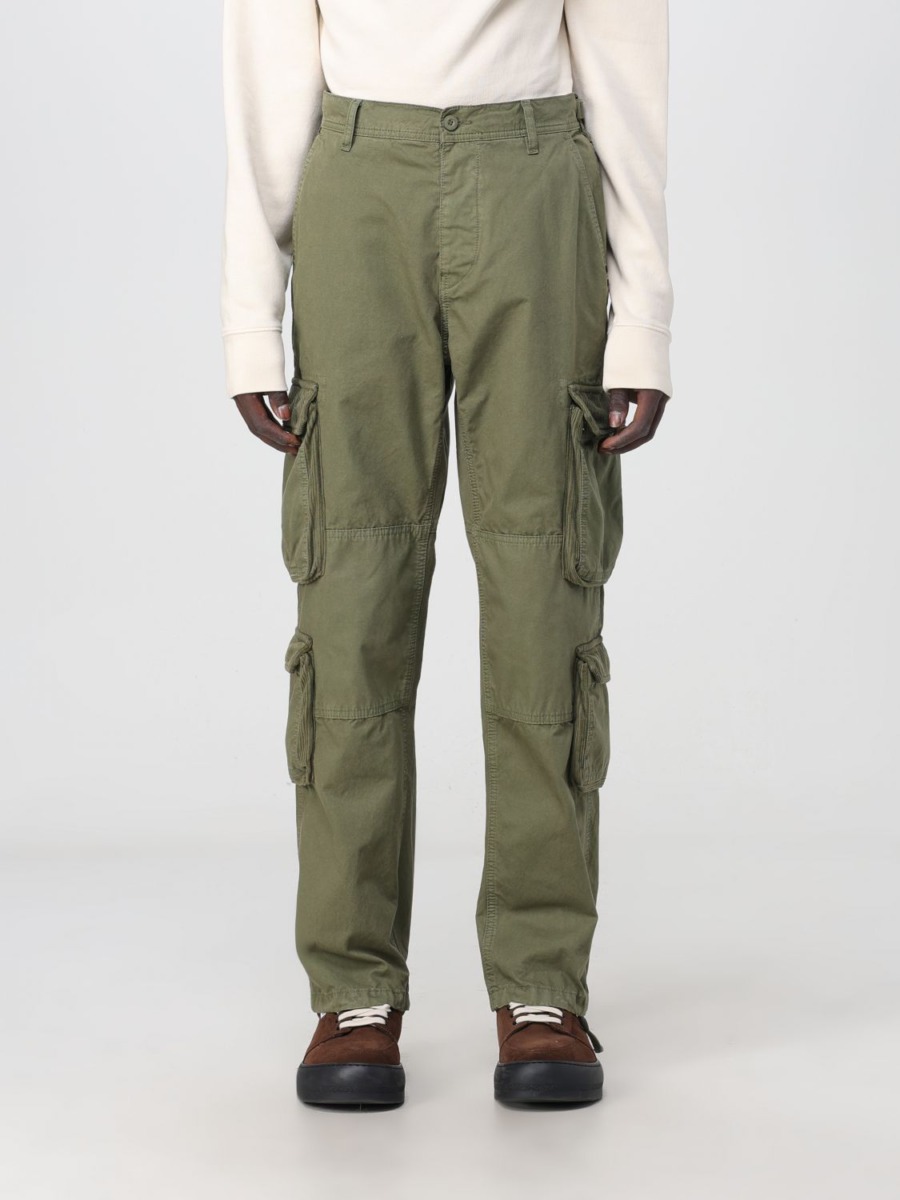 Amish - Man Green Trousers from Giglio GOOFASH