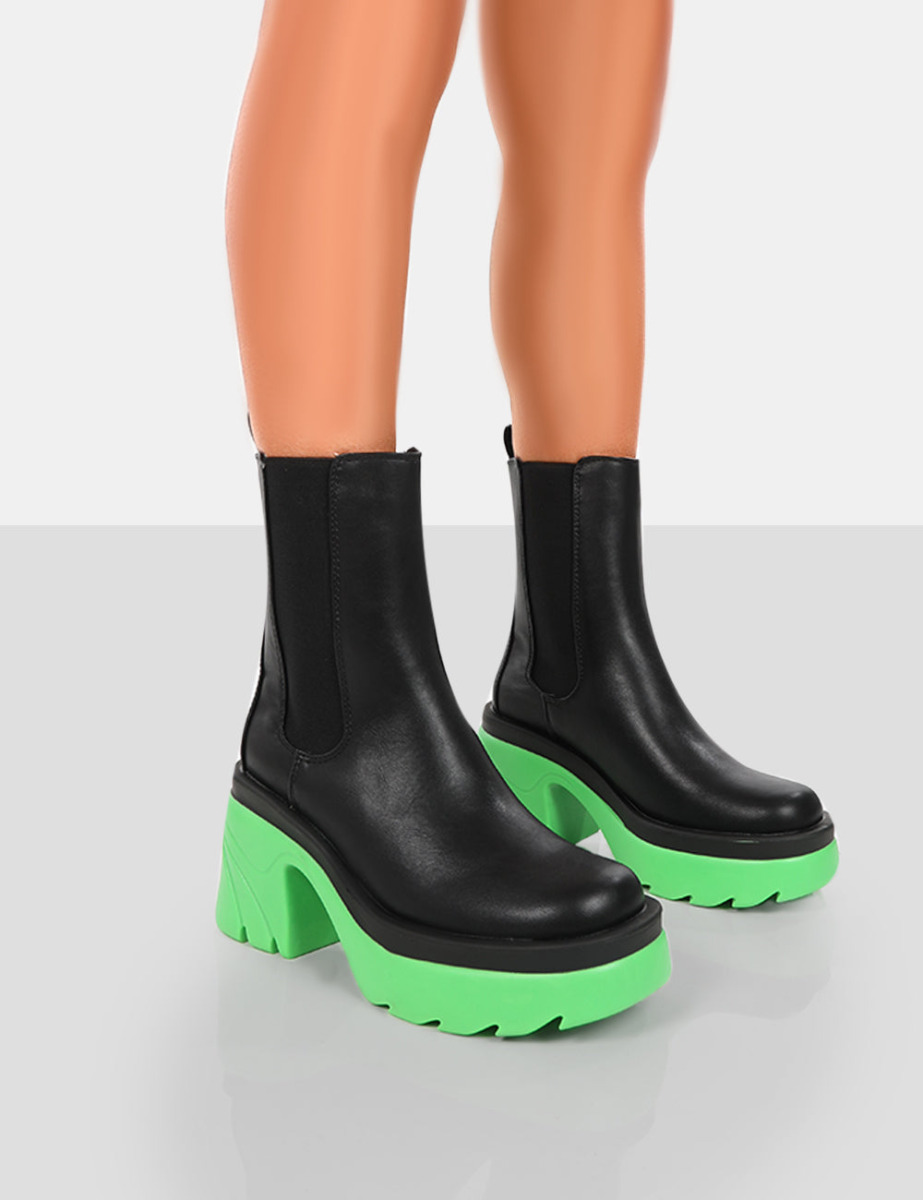 Ankle Boots in Green Public Desire GOOFASH