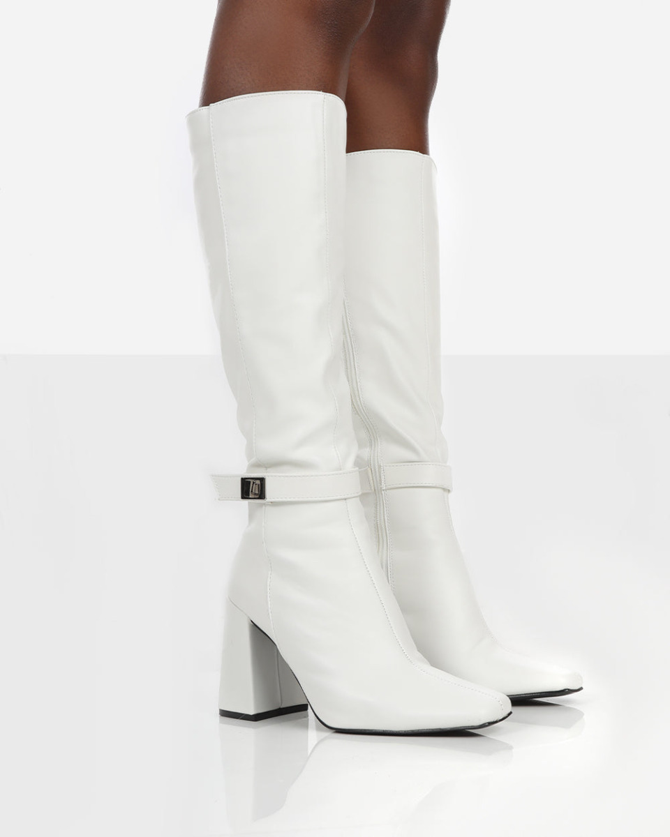 Ankle Boots in White by Public Desire GOOFASH