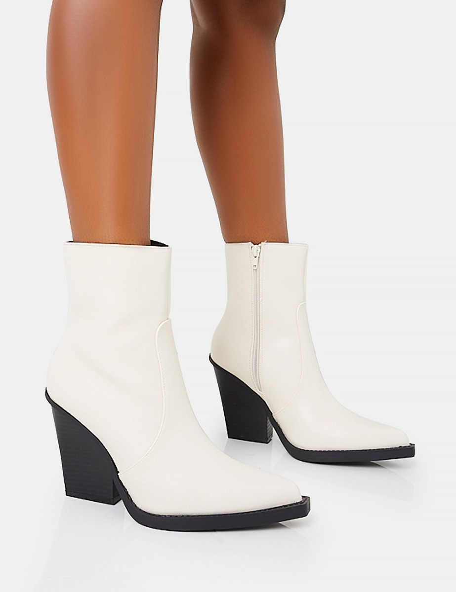 Ankle Boots in White for Woman at Public Desire GOOFASH