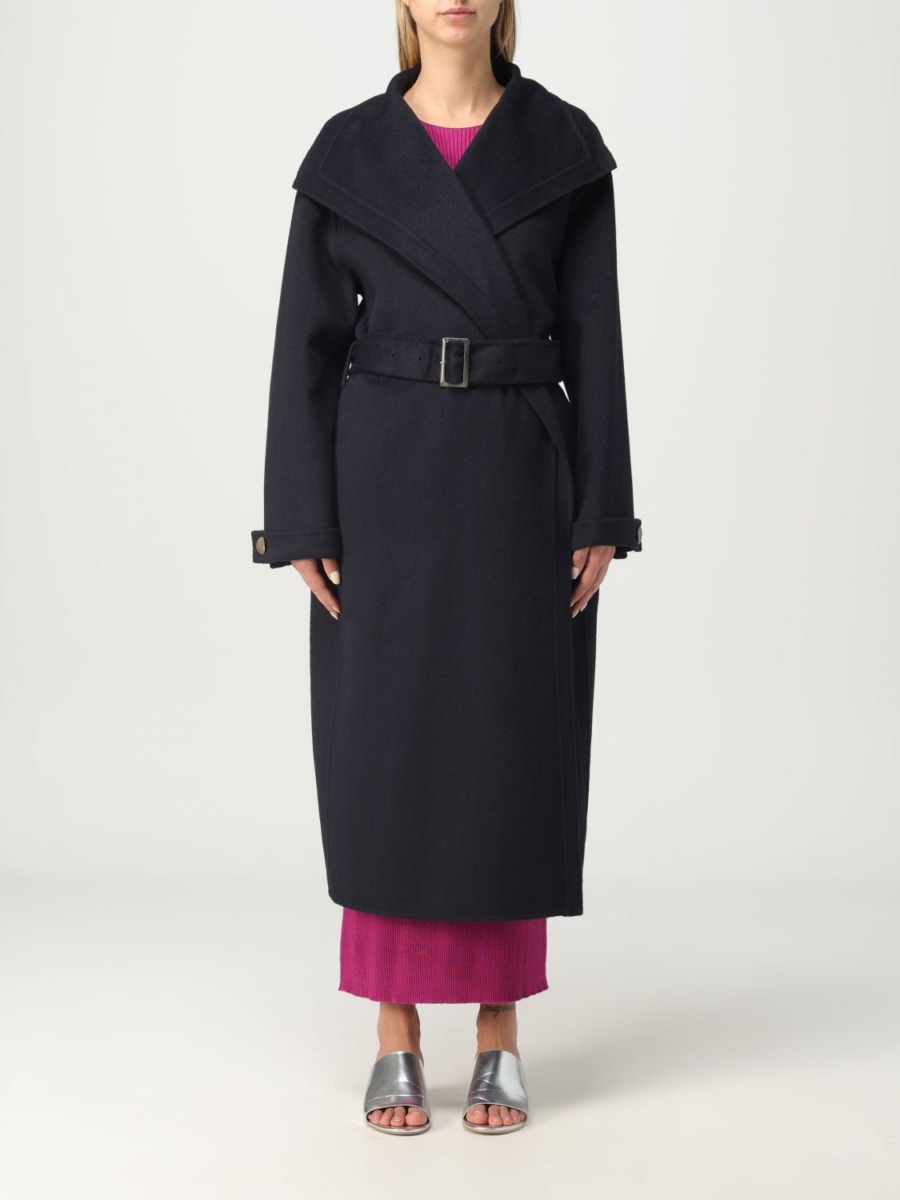 Armani Coat Blue for Woman from Giglio GOOFASH