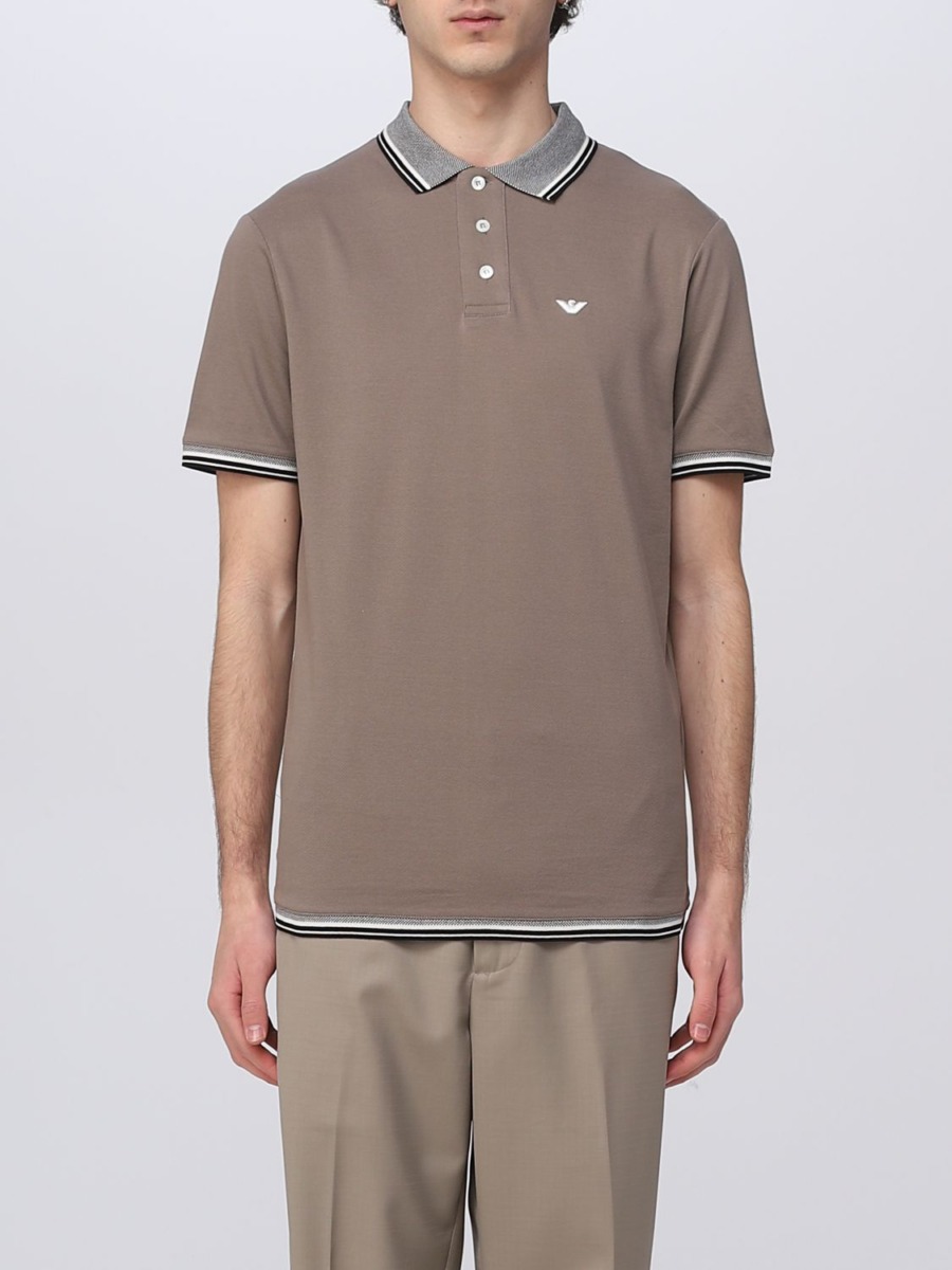 Armani Gent Poloshirt in Beige from Giglio GOOFASH