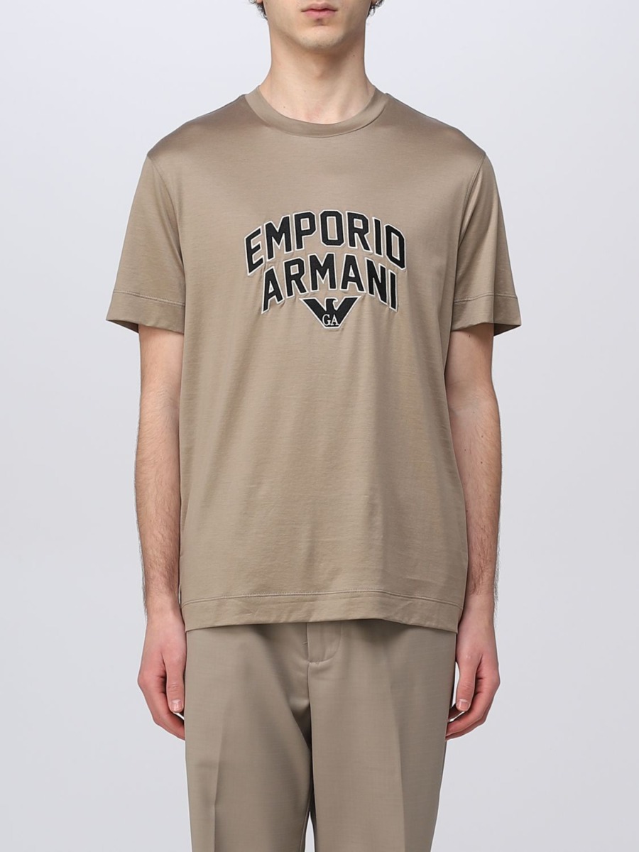 Armani Gents T-Shirt in Beige by Giglio GOOFASH