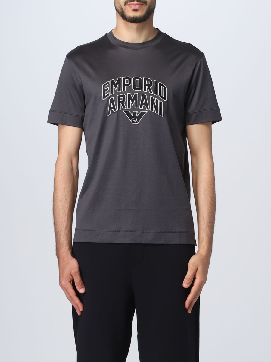 Armani Gents T-Shirt in Grey from Giglio GOOFASH