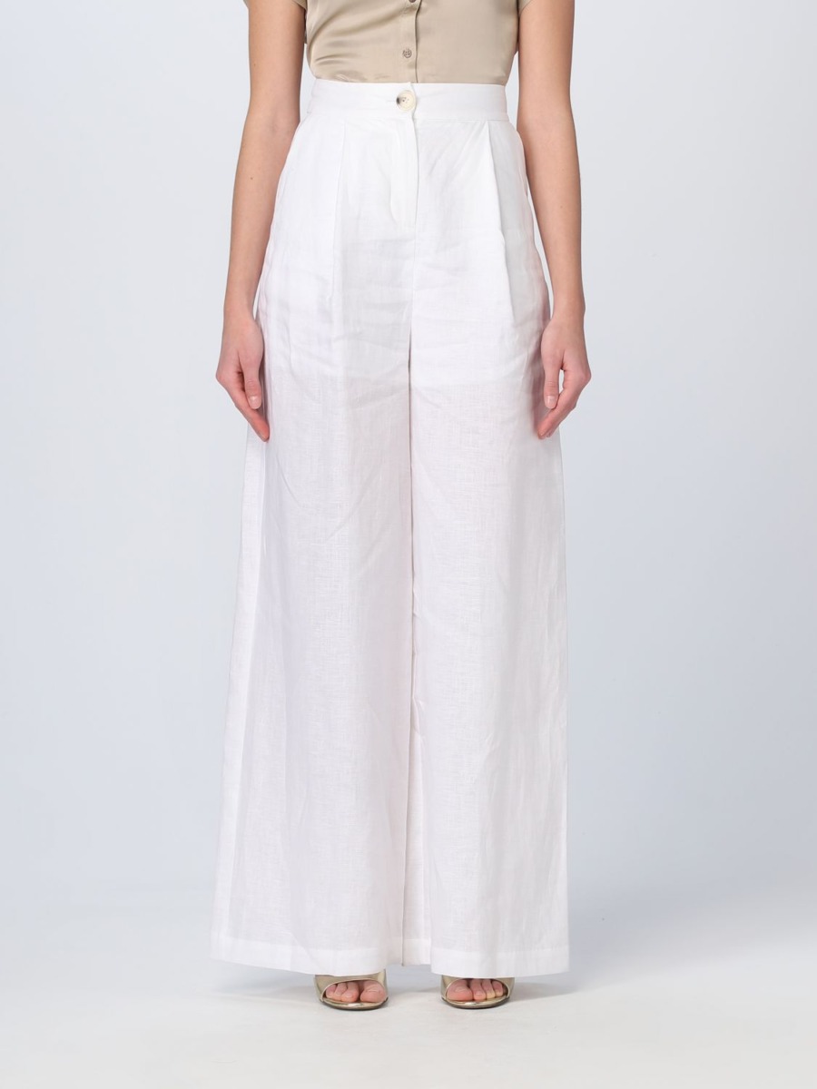 Armani Trousers White for Woman by Giglio GOOFASH