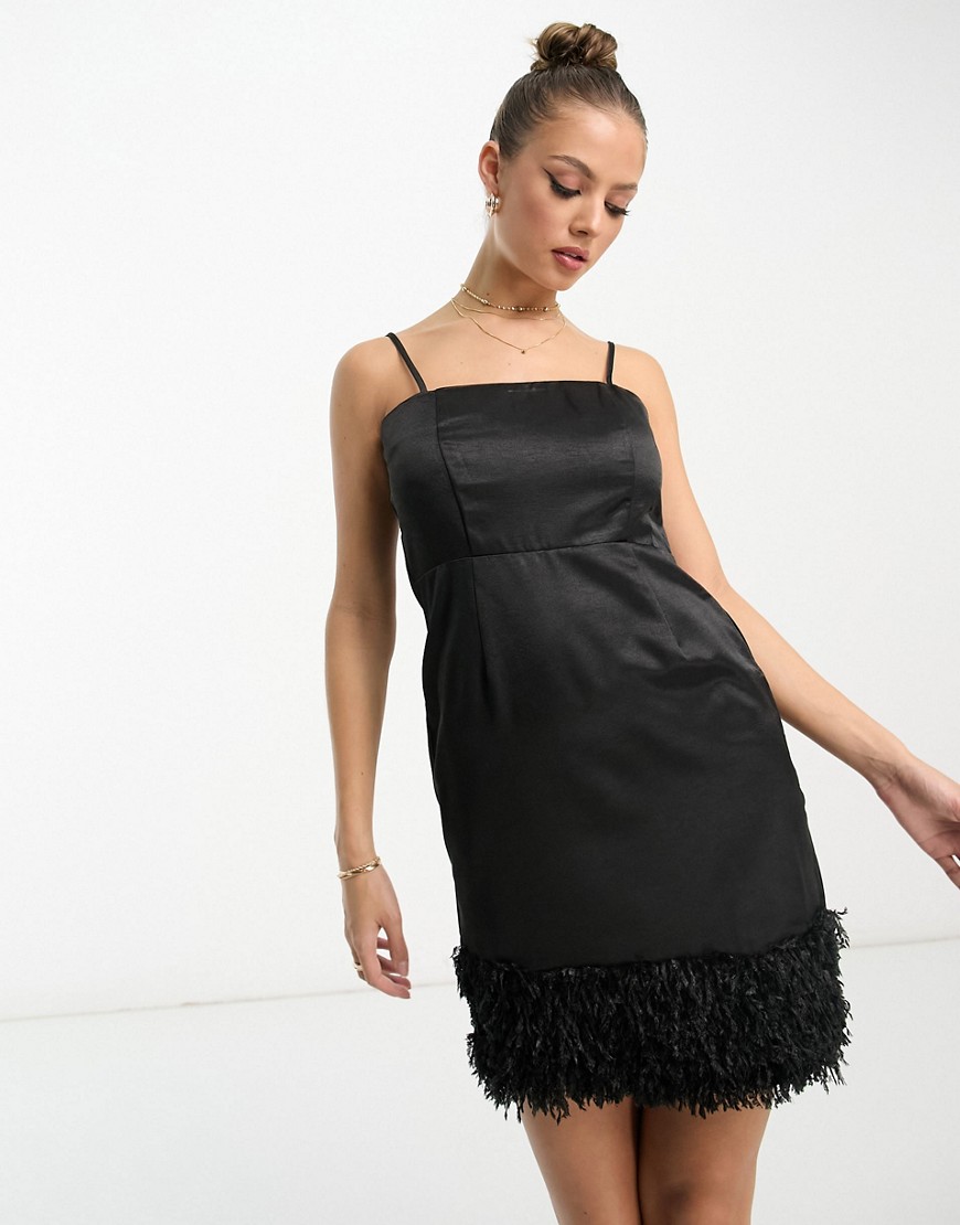 Asos - Black Mini Dress Lola May GOOFASH