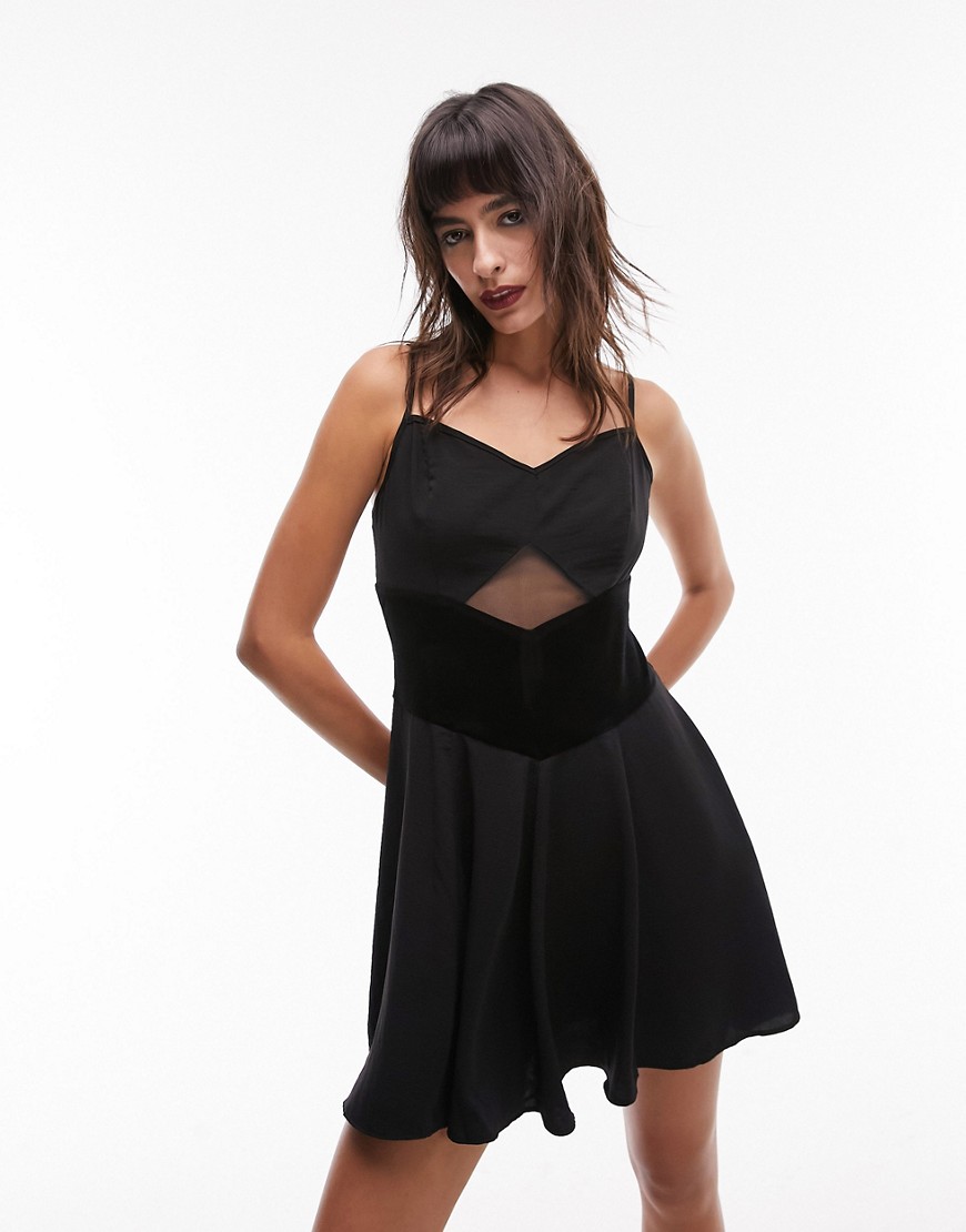 Asos - Black Mini Dress for Woman from Topshop GOOFASH