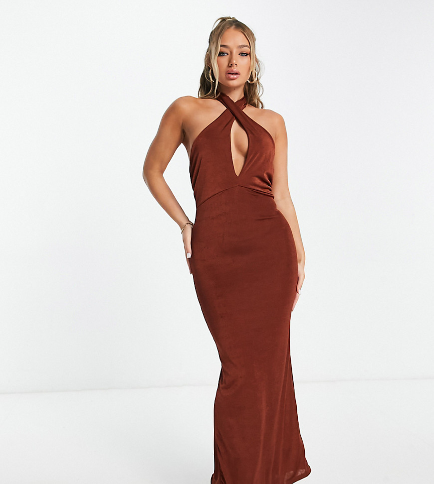 Asos - Brown Maxi Dress from In the Style GOOFASH