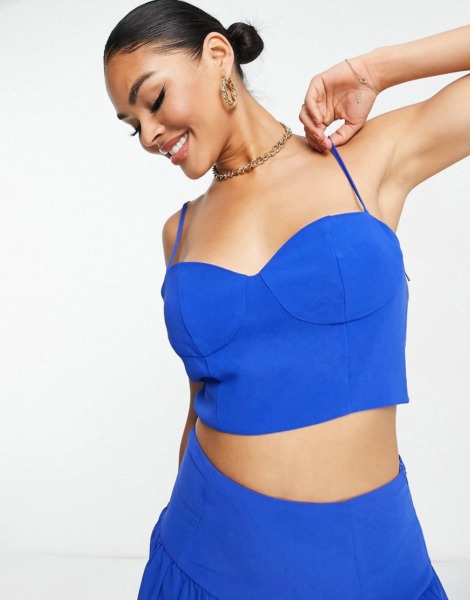 Asos - Crop Top Blue for Woman from Collective the Label GOOFASH